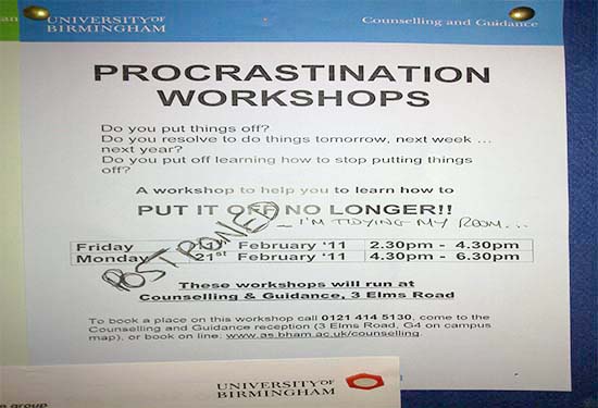 To Be or Not to Be: Dealing With Procrastination