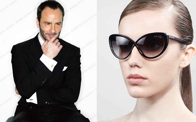 ford and model wear a tom ford Glasses