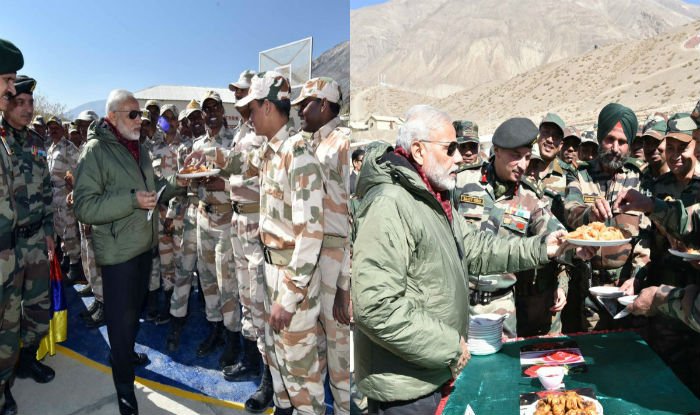 PM dedicates his Diwali to the Soldiers