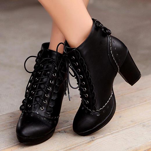 Lace –up Ankle Boots