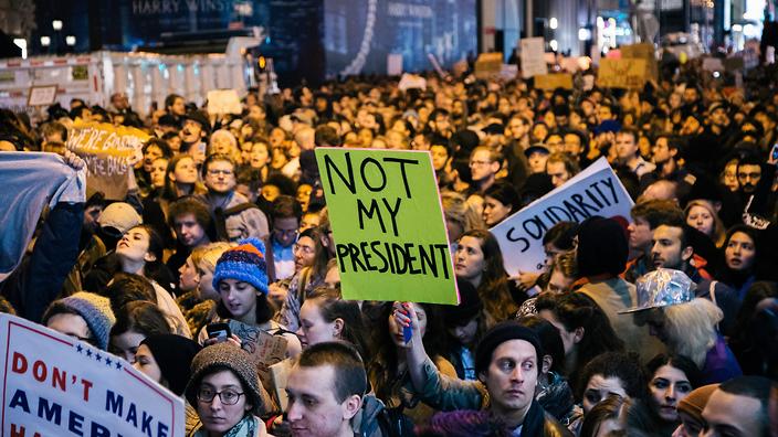 He is not my President, people are protesting against Trump’s victory