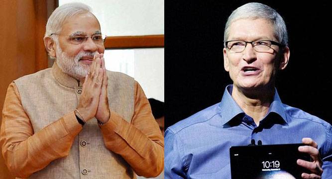 Tim Cook praised Narendra Modi 