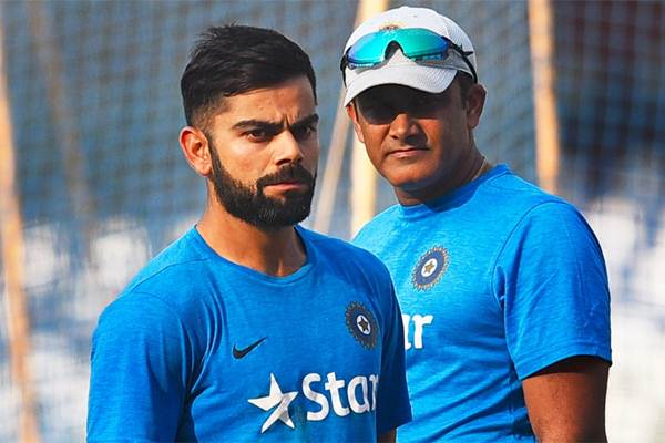 Virat Kohli and Anil Kumble