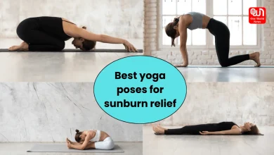 yoga poses for sunburn