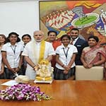 PM meets prize winners of Techno-Challenge 2015!