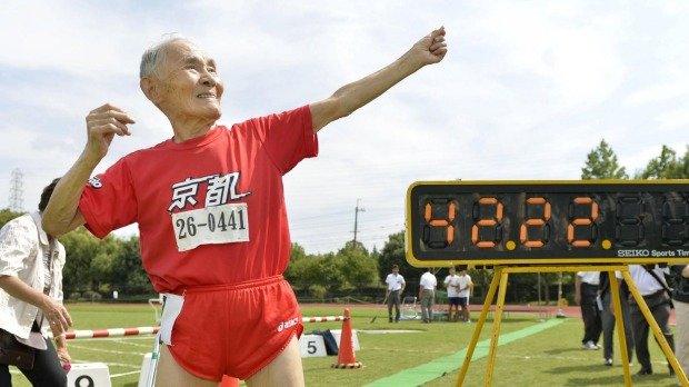 105 year old Sprinter Creates new record, but dissapoints himself!