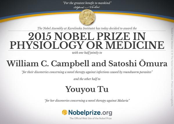 NOBEL PRIZE 2015