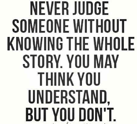 Don’t be so judgmental!