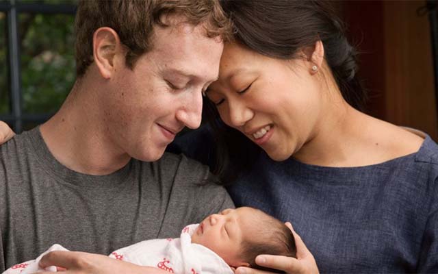 Mark Zukerberg and his wife Priscilla Chan