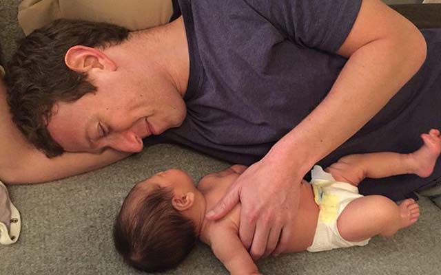 Mark Zuckerberg with his little angel Max