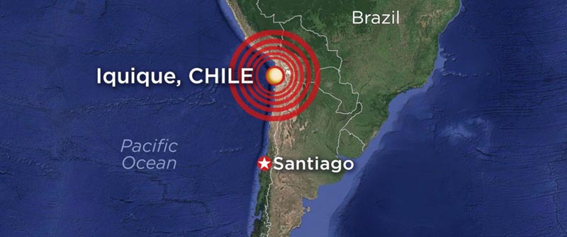 Earthquake strikes in Chile!