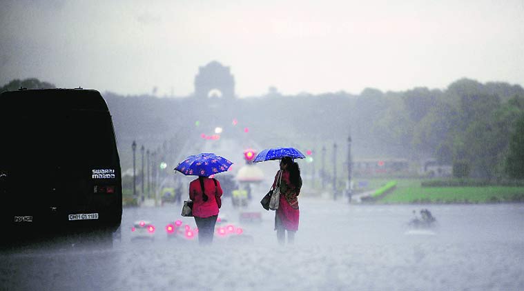 Thundershowers in Delhi