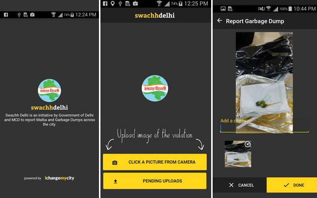 Swachh Delhi app