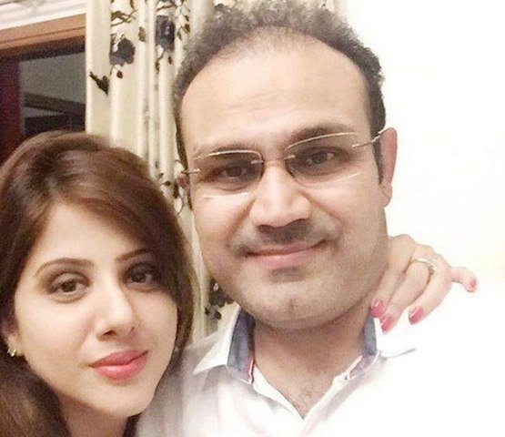 Sehwag and his wife