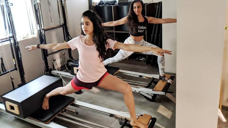 Janhvi Kapoor in Pilates classes