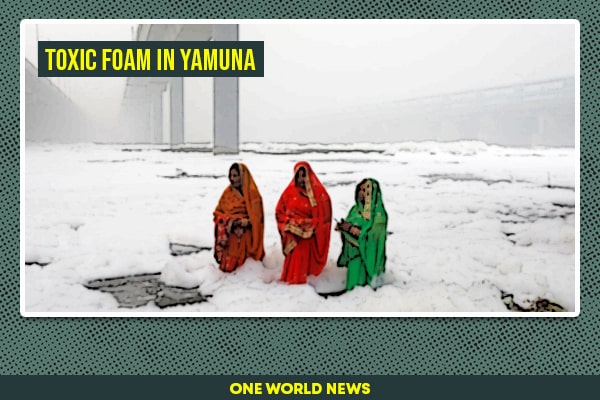 froth-filled Yamuna