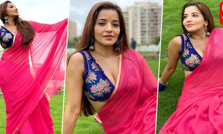 SEXY video Monalisa's red HOT in Pink Saree