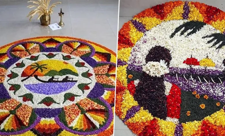 Onam 2023 Beautiful Pookalam designs for Thiruvonam celebrations (1)