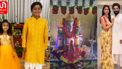 Allu Arjun shares pics from Ganesh Chaturthi celebrations at home, see his daughter Allu Arha perform puja