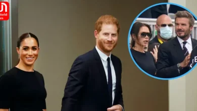 Prince Harry awkwardly speeds past David Beckham son Brooklyn amid feud