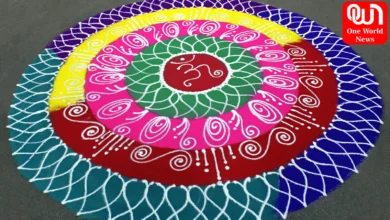 Creative New Year rangoli