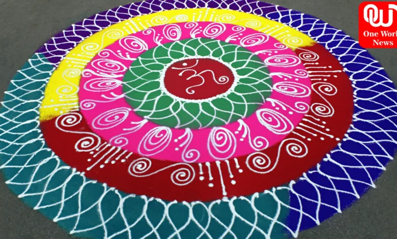 Creative New Year rangoli