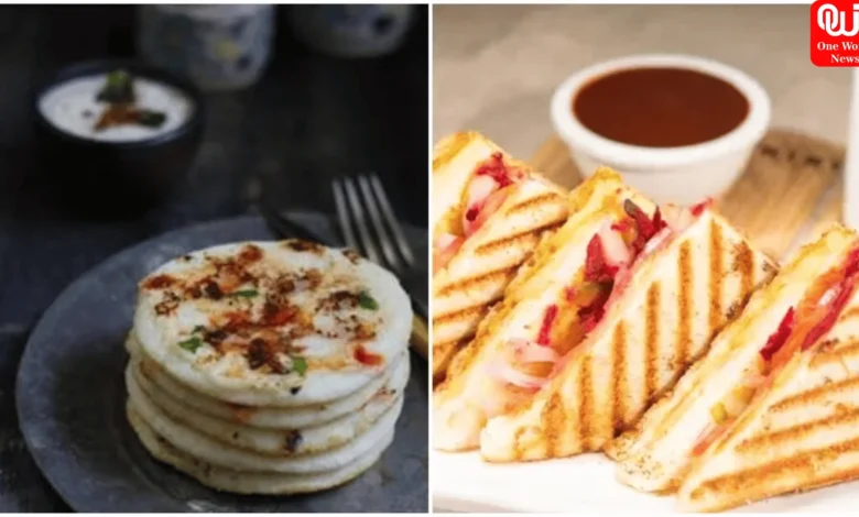 Paneer toast and Uttapam Sandwich