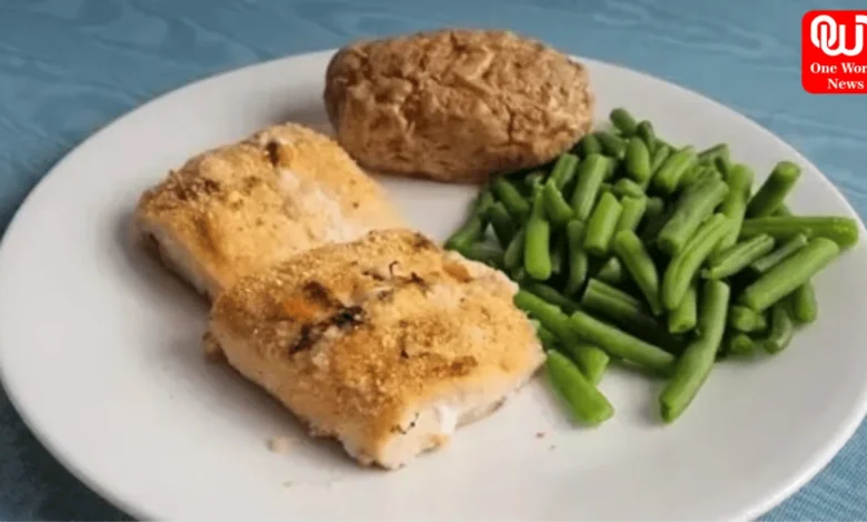 Green garlic crusted fish