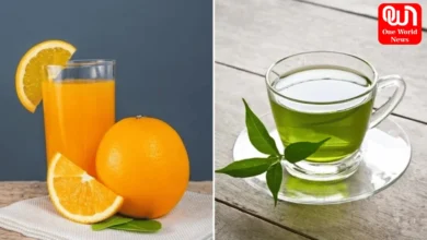 Orange juice vs green tea