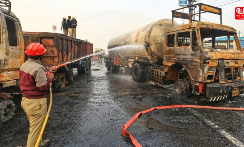 5 Dead, Many Critical in Massive Fire on Jaipur-Ajmer Highway