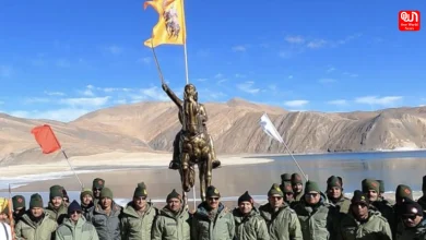 Controversy Erupts Over Shivaji Statue at Pangong Lake