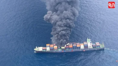 Cargo Ship Off the Kerala Coast