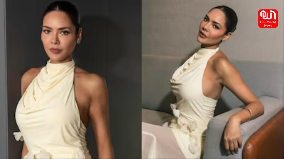 Esha Gupta Dazzles Yellow Ensemble