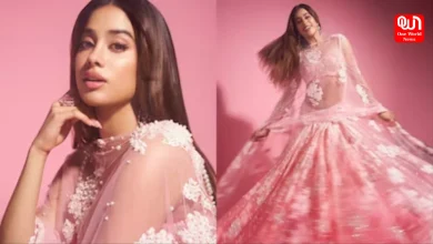 Janhvi Kapoor, Blush Pink Manish Malhotra Look
