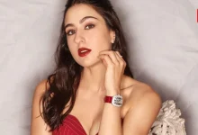 Sara Ali Khan, Navratri Look, Red Gown And Silver Heels