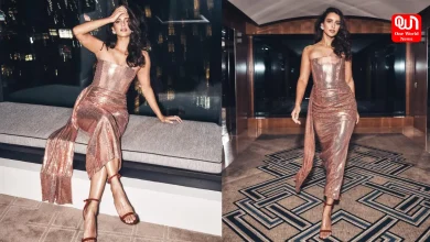 Triptii Dimr, Rose-Gold Strapless Gown