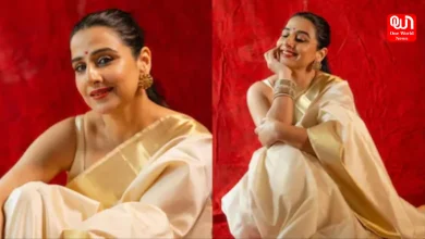 Vidya Balan Kasavu Saree For Navratri