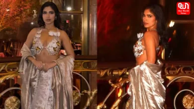 Bhumi Pednekar, Silver Saree, Backless Blouse