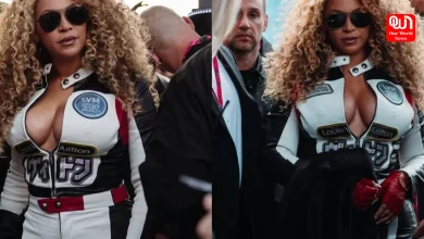 Beyonce, White Racing Bodysuit, The F1 Grand Prix