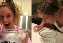 Dipping Face In Ice Water
