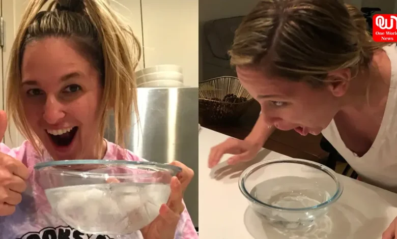 Dipping Face In Ice Water