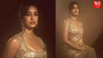 Disha Patani, Ethereal Luxury, Gold Manish Malhotra Saree