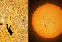 Fall Of Icarus, Man Skydiving Through Sun, Astrophotographer