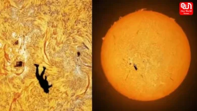 Fall Of Icarus, Man Skydiving Through Sun, Astrophotographer