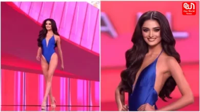Miss India Manika Vishwakarma, Blue Monokini At Miss Universe 2025