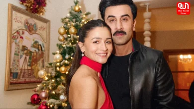 Alia Bhatt, Christmas Celebrations, Pre-Stitched Red Sari