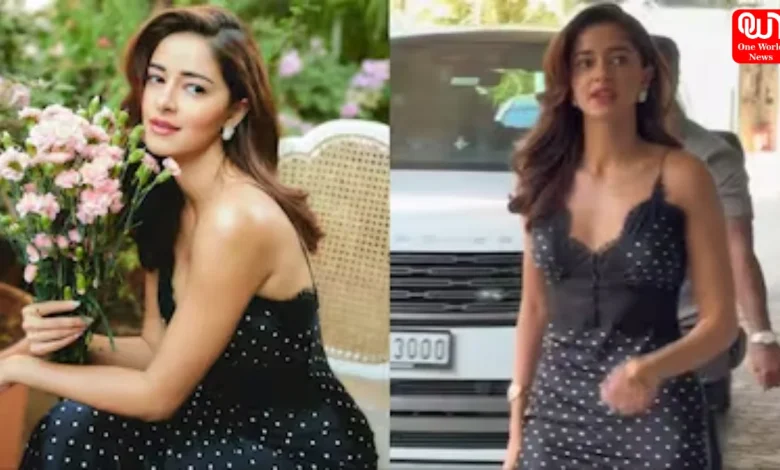 Ananya Panday, Lace Edged Polka Dot Gown