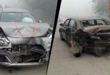 Multiple Vehicles Collide On Noida Expressway