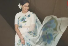 Genelia D’Souza, Floral Saree