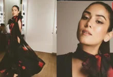Mira Kapoor,Black Dress And Glam Bow, Christmas Fashion